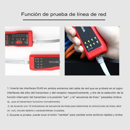 Tester De Red Tester Detector Cable De Red  Rj45  Rj11 Lan